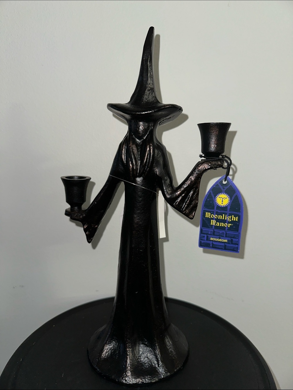 Black Witch Double Candle Holder